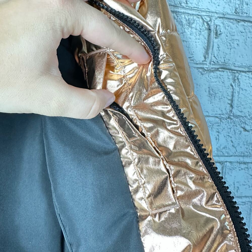 Spyder Coat Alyce Puffer Jacket Thermaweb Metallic Hooded Outdoor Rose Gold L - Picture 11 of 13